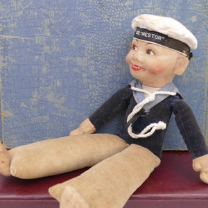 1950s Jollyboys SS Nestor Steamship Souvenir Sailor Doll Jolly Boy Norah Wellings Nautical Memorabilia