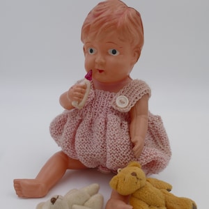 Vintage 1950&#39;s Celluloid Doll Japan 8.26 inch Rare Smaller Size