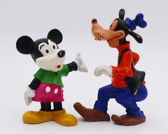 Vintage 1980's Walt Disney PVC Figurines Mickey Mouse Pluto