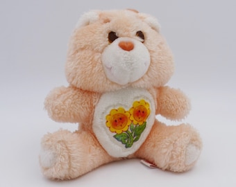 Oso de peluche Peach Friend Bear de 1983, 5.5 pulgadas, Osito Cariñoso, Kenner American Greetings Corp AGC