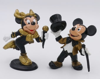 Vintage PVC-beeldjes Mickey Mouse, Minnie Mouse, Bullyland, 1987
