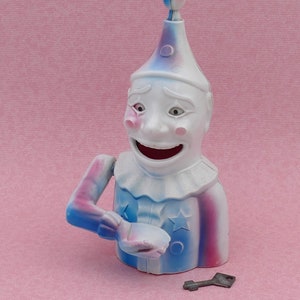 1960's Hamilton National Bank Mechanical Clown Savings Bank Coin Bank Piggy Bank