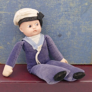 1970s Jollyboys Windsor Castle Steamship Souvenir Sailor Doll Jolly Boy Norah Wellings Type Nautical Memorabilia