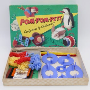 Vintage Spear&#39;s Pom-Pom-Pets Children&#39;s Activity Original Box