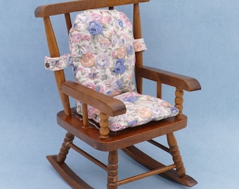 1960's Pretend Play Dollhouse Furniture Wooden Rocking Chair