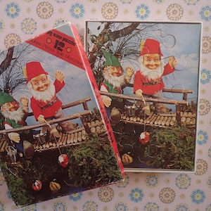 Vintage 1960's Steiff Gnomes Jigsaw Puzzle