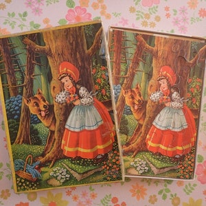 Vintage 1950's Little Red Riding Hood Wooden Jigsaw Puzzle