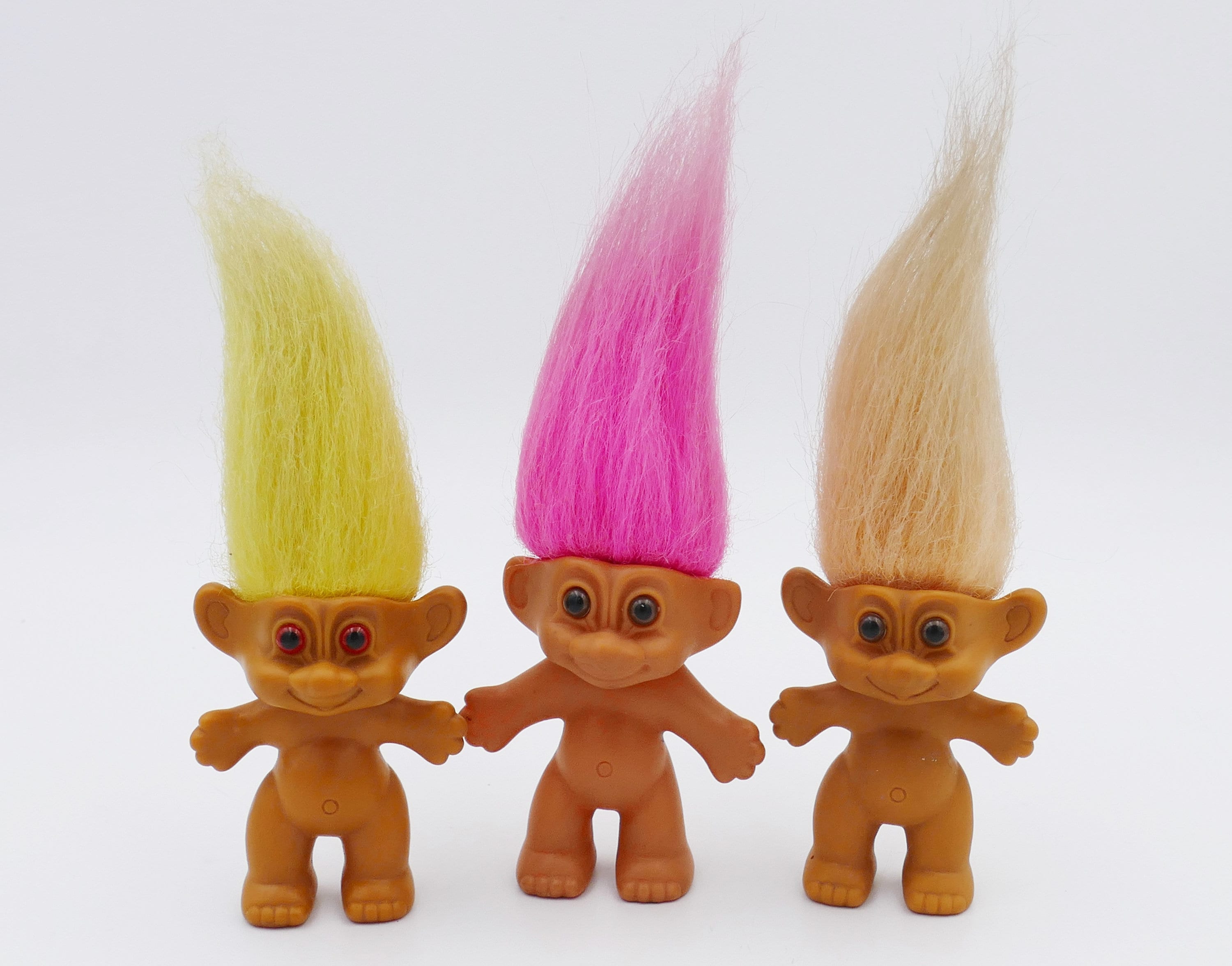 Trio of Vintage Novelty Toy Troll Figurines - Etsy