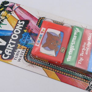 Vintage 1960&#39;s TV Cartoons Color TV Novelty Toy Classic Children Stories Hong Kong