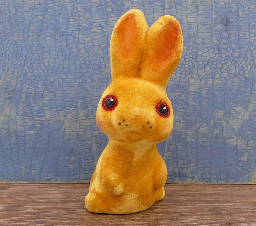 1960's Soviet USSR Flocked Foam Rubber Toy Bunny Rabbit - Etsy