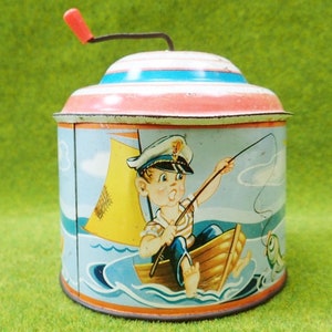 Tin Litho 1950&#39;s Noise Maker Music Box West Germany