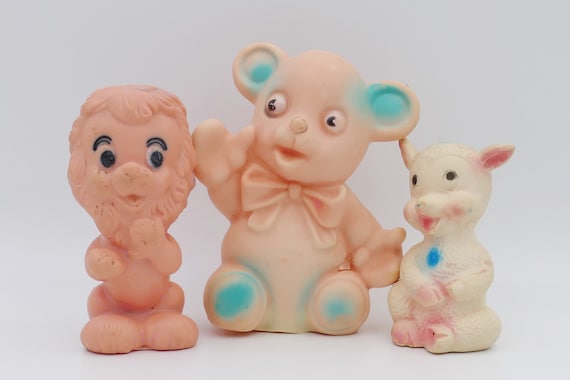 1960 s Trio of Vintage Squeaky Toys Etsy