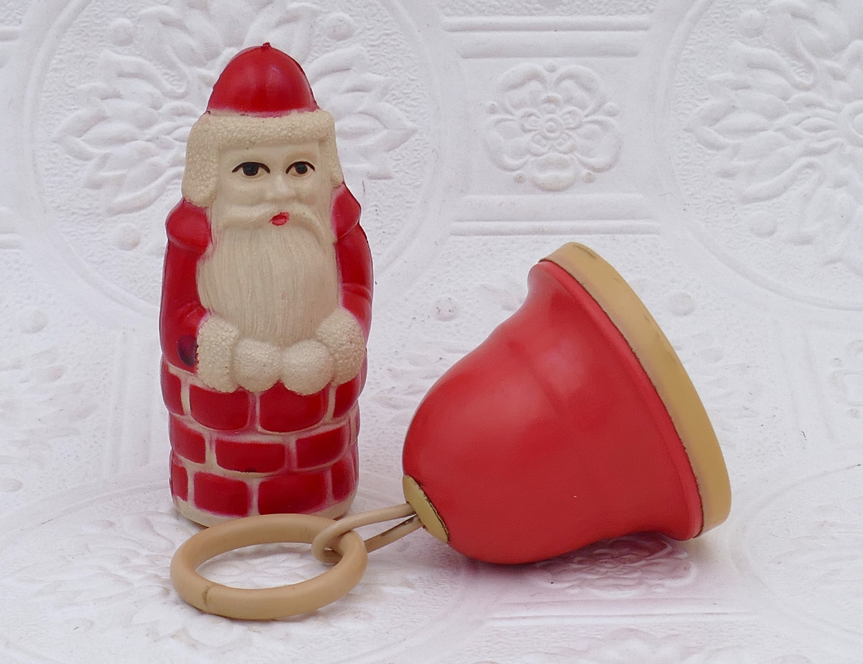 サンタクロースの置物 当時物 ヴィンテージ クリスマスグッズ 70s レトロ サンタクロース 70s ソフビ ＆ ビンテージブリキ缶 クリスマス - メルカリ