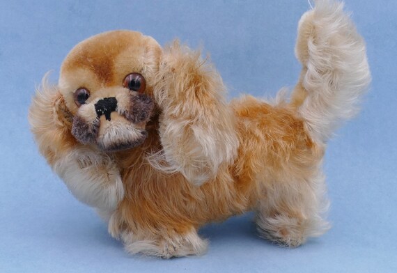 1950年代ヴィンテージ シュタイフ社製 モヘア製 ペキニーズ犬