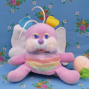 Peluche Popples Vintage Mattel - Fruit Lemon Butterfly, Papillon Citron, Rare