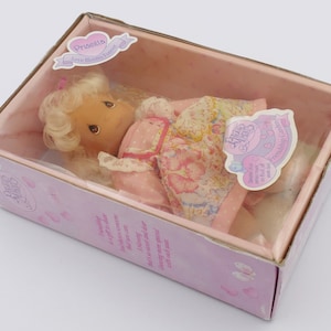 Muñeca de vinilo Priscilla Love Blooms Forever de Precious Moments Friendship Garden, 1989, caja original