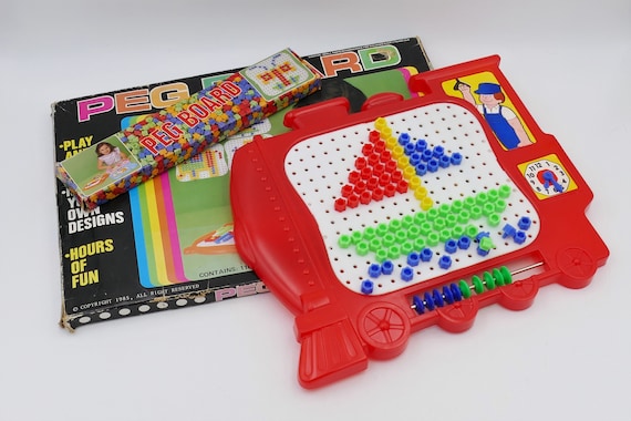 Vintage Peg Board Toy Set