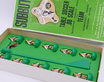 Subbuteo C100 Continental Range Heavyweight de los años 70, pintado a mano, del equipo de fútbol de Southampton, completo, en caja, artículo de colección vintage.