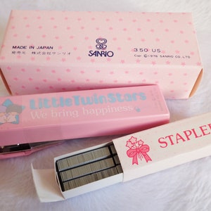1976 Vintage Sanrio/Kawaii 'Little Twin Stars' Stapler Set 可愛い RARE!!!