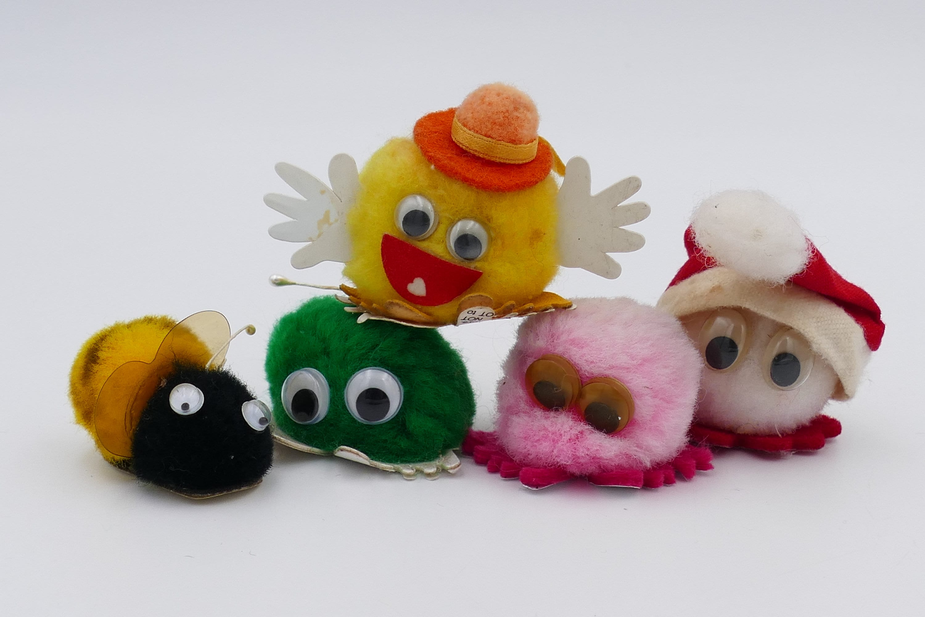 Collection of Five 1980's Googly Eye Weepul Novelty Toys