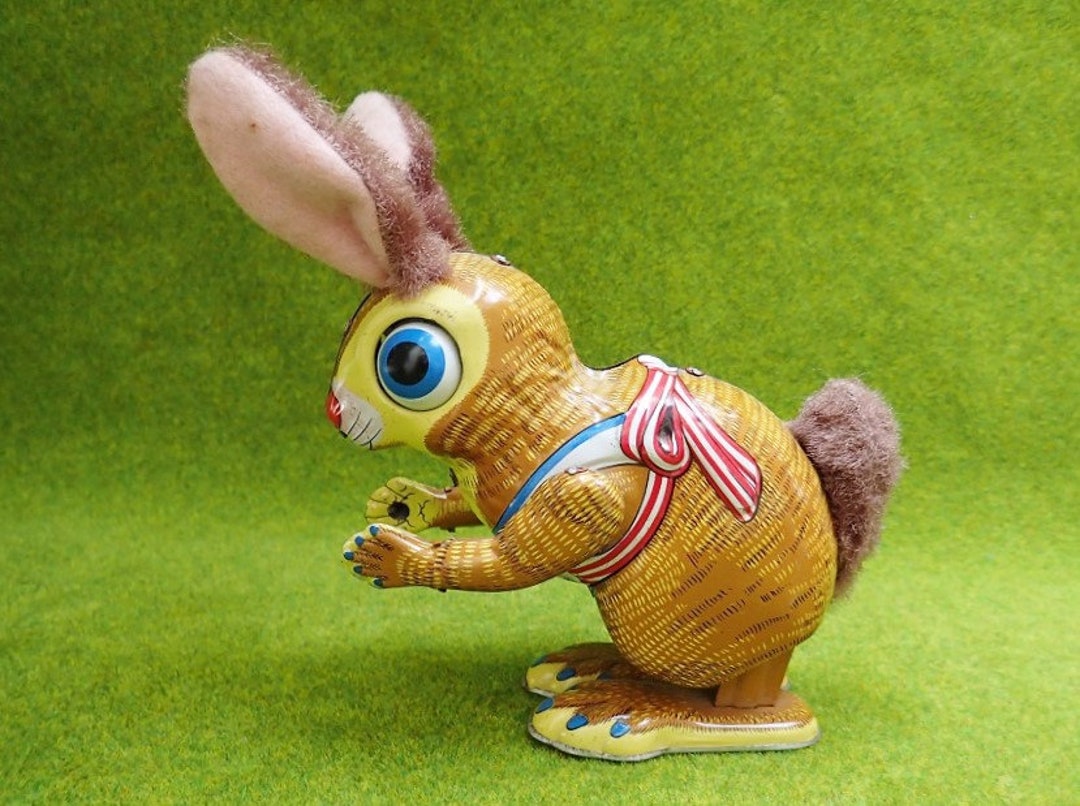 Tin Litho 1950's Wind-up Toy Bunny Japan - Etsy