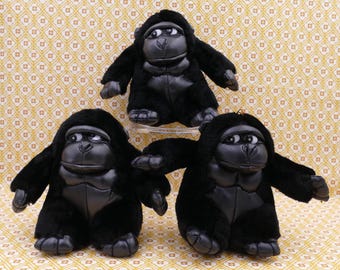 ゴリラのぬいぐるみ、オーガニックゴリラ、ぬいぐるみゴリラ、グレー