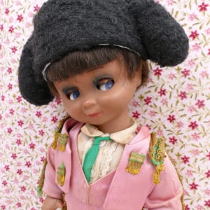 Vintage Side Glancing Sleepy Eyed Matador Doll Spanish Folk Art Doll