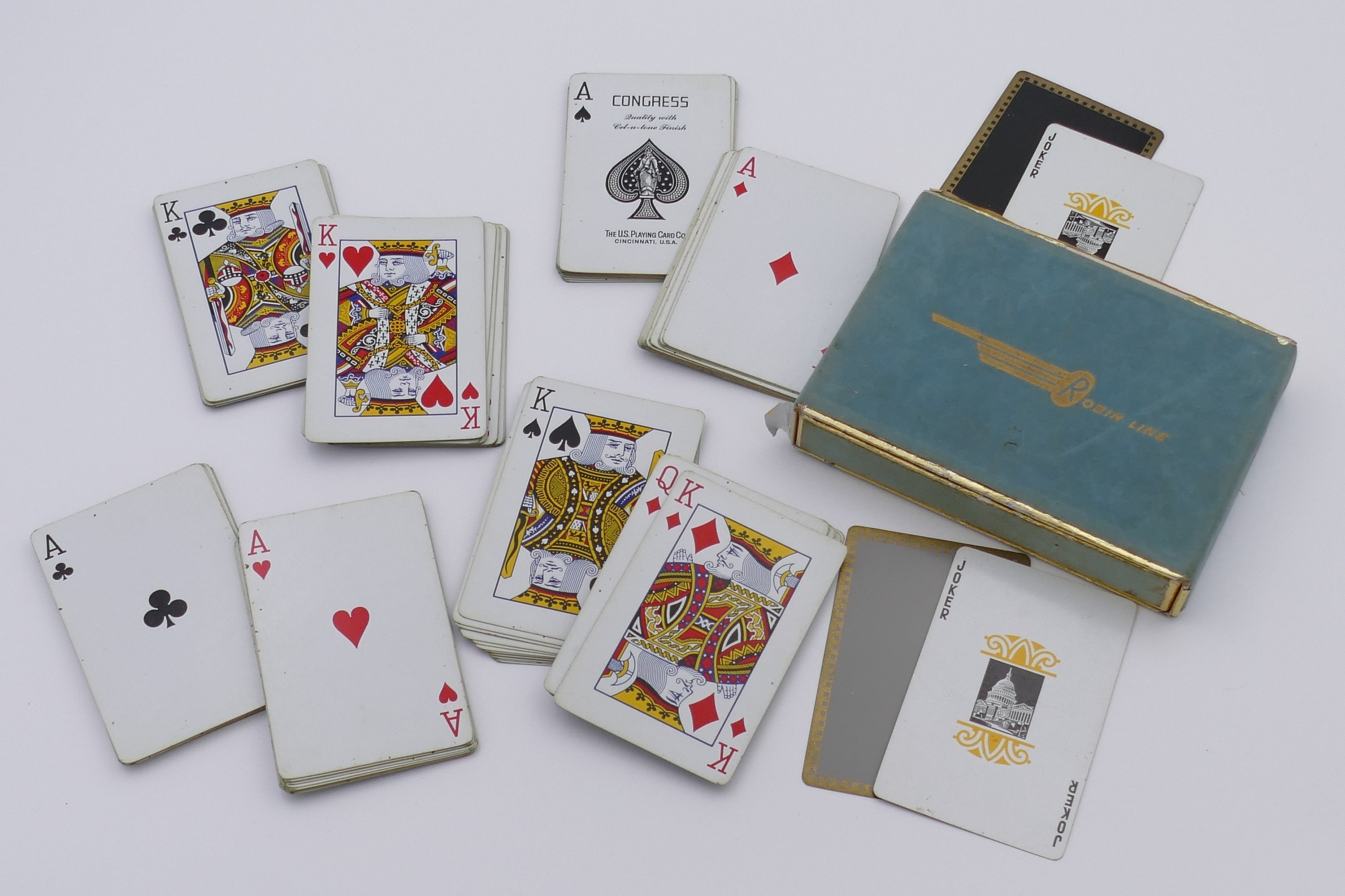 Vintage 1960's Double Deck of Playing Cards Deck of Cards U.S.