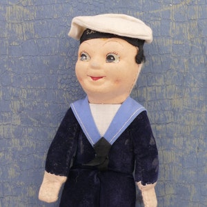 1950s Jollyboys S.A. Vaal Steamship Souvenir Sailor Doll Jolly Boy Norah Wellings Type Nautical Memorabilia