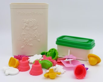 Kompletny zestaw zabawek Fisher Price Crazy Clay z lat 80.