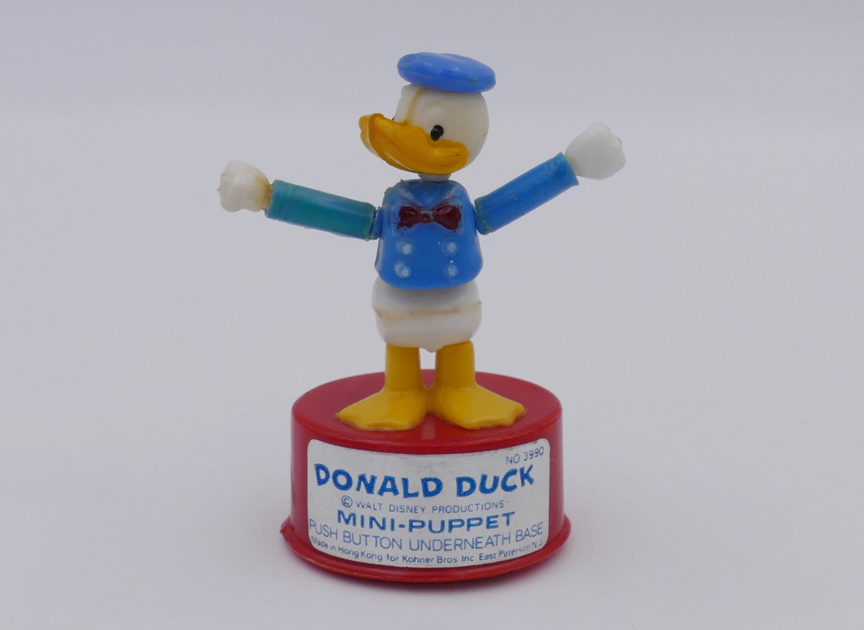 Vintage 1960's Kohner Walt Disney Donald Duck Mini Puppet
