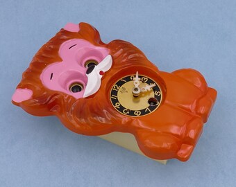 Vintage 1960's Mi-ken Wind-up Moving Eyes Pendulum Lion Clock - Etsy