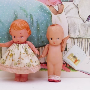 Vintage 1950&#39;s Celluloid Doll Figurines