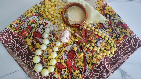 Vintage Necklace Bangle Brooch Pendant Scarf Jewe… - image 7