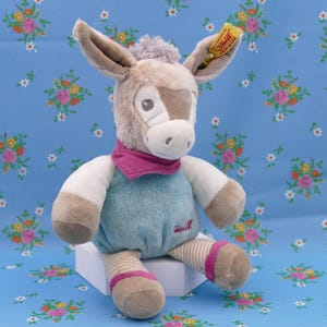 Early 2000s Steiff Baby Issy Donkey Plush Toy 238628 Germany