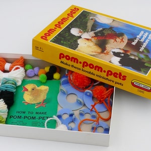 Vintage 1989 Spear&#39;s Pom-Pom-Pets Original Box