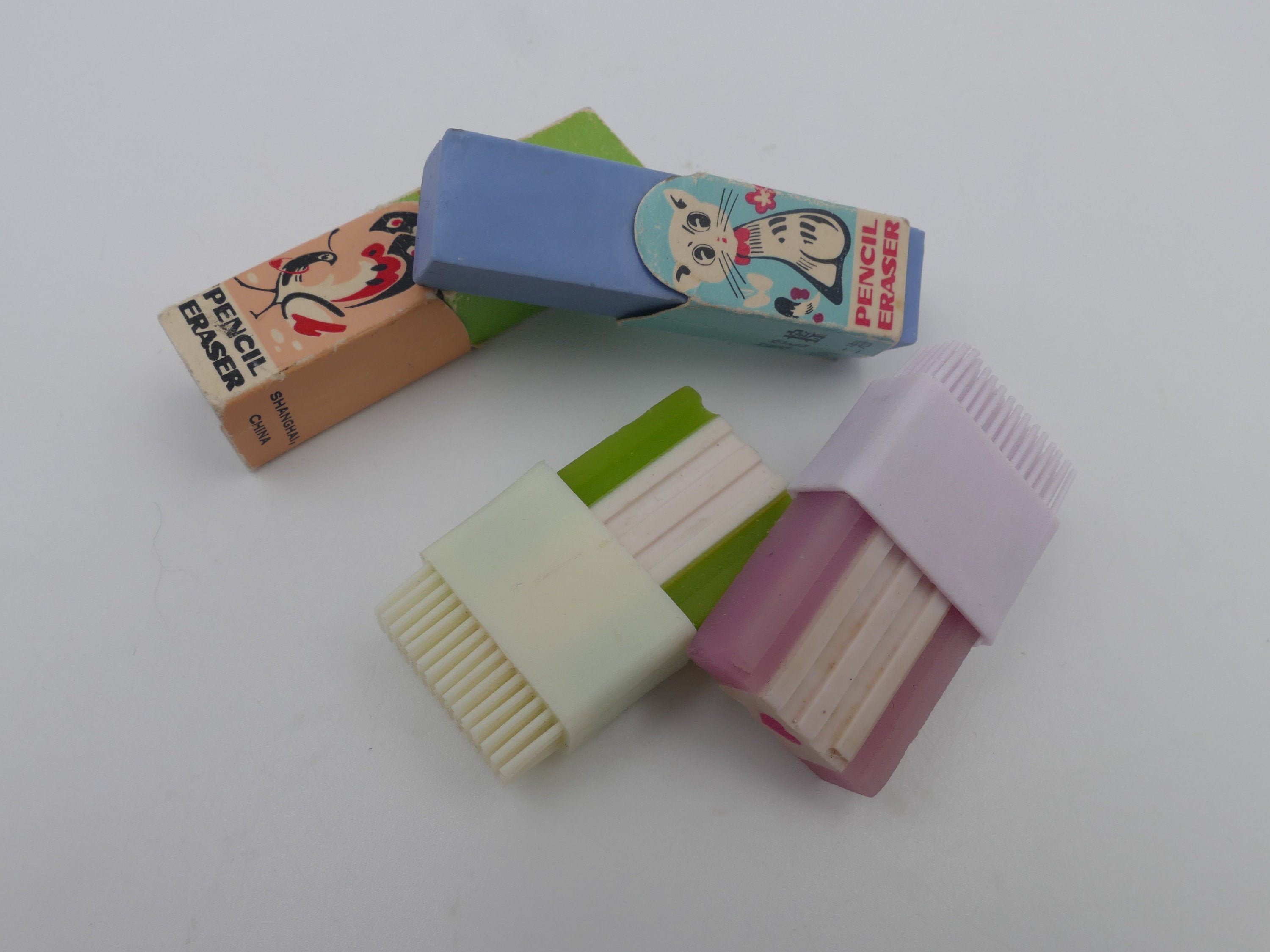 1970's Vintage Shangai China Novelty Erasers Etsy