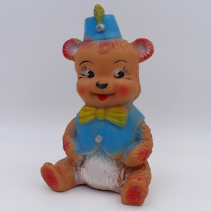 1960er Vintage Teddybär Quietschegummi