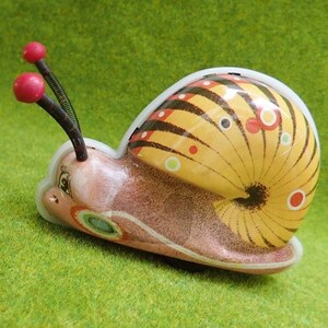 Tin Litho 1970's Wind-up Snail Crawler Original Box image 3