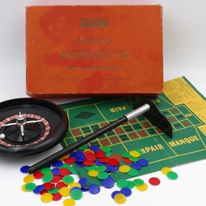 1950&#39;s Merit Casino Roulette Croupier Rake Original Box England