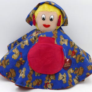 Vintage 1980&#39;s Reinhart Fairytale Topsy Turvy Reversible Doll Goldilocks Three Bears Papa Bear Mama Bear Baby Bear