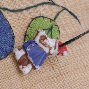 Antique 1930&#39;s Czech Glass Gnome Charm