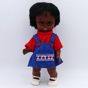Vintage 1960&#39;s Reliable Dark Skin Black Eyed Doll Canada