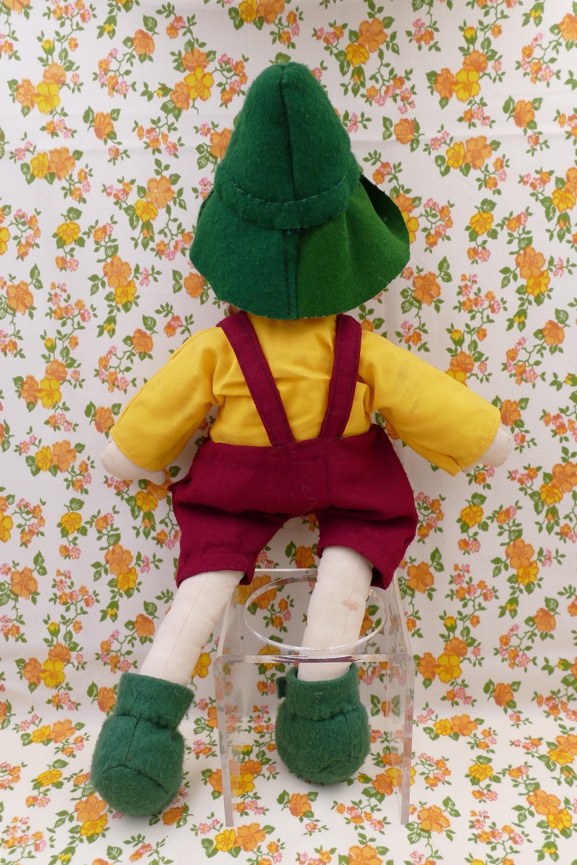 ヴィンテージ ハンドメイド ピノキオ キャラクター ソフトトイ - Etsy 日本