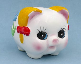 Vintage Keramik Sparschwein Spardose Spardose Sparkasse Penny Bank
