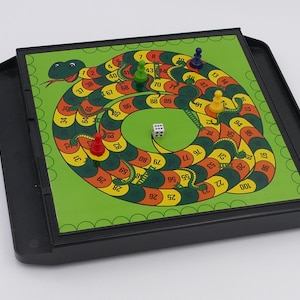 Vintage Magnetic Snakes Ladders Ludo Compendium Complete Hong Kong