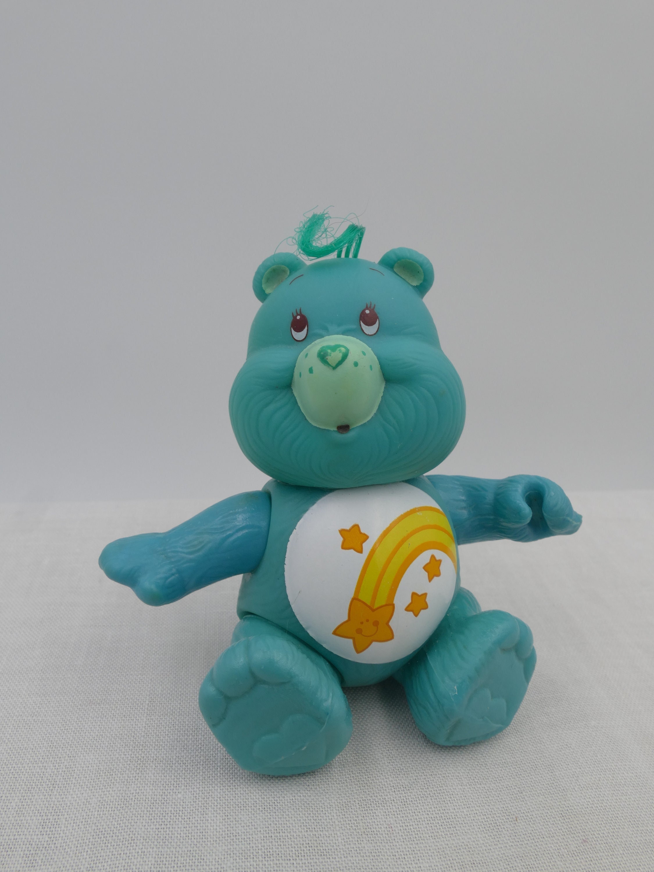 Vintage 1984 Aqua Blue wish Bear Care Bear Figurine Etsy Denmark