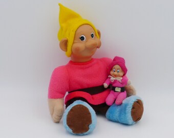 Par de peluches vintage de Walt Disney: el enanito Tontín de Blancanieves