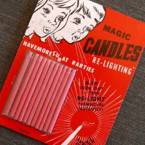 1950&#39;s Magic Tricks Pranks Gag Magic Candles Original Packaging