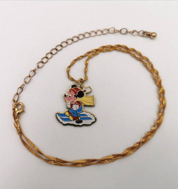 Mickey mouse charm necklace clearance